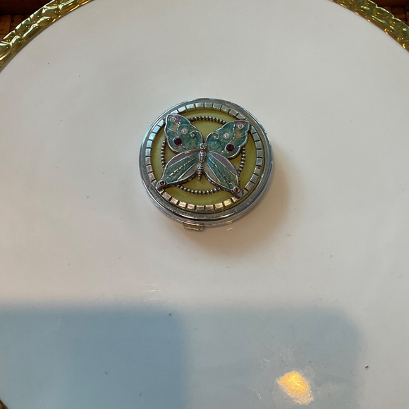 Lovely BRIGHTON Jeweled Butterfly Compact Mirror - Picture 3 of 7